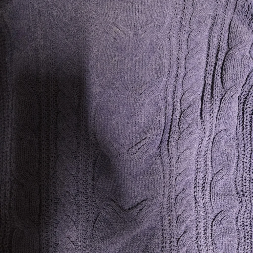 JJill Purple Chenille Sweater Soft Size Medium - Picture 5 of 5